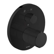 Смеситель Duravit C.1 для душа термостат с переключ., панель круг, 2 выпуска, черный матовый C14200014046
