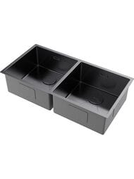 Мойка Omoikiri TAKI 86-2-U/IF-GM (865х440х200) универсальный монтаж, 2 чаши, вороненая сталь 4993793