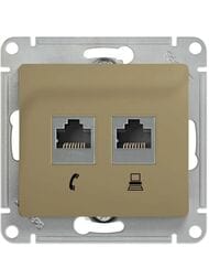������� Systeme Electric Glossa ������� ������������ RJ45 + RJ45 ���.5E �������� ����� GSL000485KK