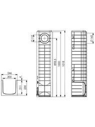 Лоток пластиковый DN 200 Gidrolica Standart (1000х246х235) 34,9 л/сек  822