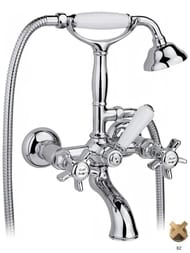 Смеситель Nicolazzi Dames Anglaises для ванны двухрычажный, с душем, бронза 1401BZ18