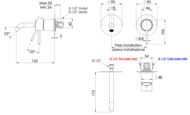 Смеситель для раковины Remer X Style X15C, хром — миниатюра 2