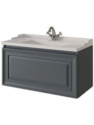 Тумба под раковину Caprigo Ponza-A 80 (820х472х480) подвесная, цвет графит, 1 ящик 13512-084