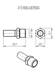 Вставка резьбовая VALTEC нерж. сталь 15х1/2"НР, VTi.906.I.001504 — изображение 10
