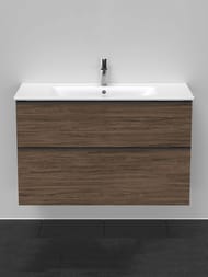 Тумба под раковину Duravit D-Neo 1010x625х462 подвесная, 2 выдв. ящика, темный орех DE4363004210000 — изображение 2