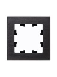 Рамка Systeme Electric ATLASDESIGN NATURE 1 пост, МЕТАЛЛ ОНИКС ATN312301
