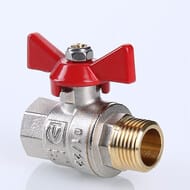 Кран шаровый 3/4"ВН VALTEC BASE красная бабочка VT.218.N.05