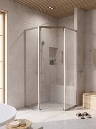 Душевой уголок CEZARES RELAX (1000х1000х2000) RELAX-304-P-1-100-C-CR стекло прозрачное/хром