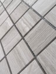 Мозаика из натурального камня LeeDo Pietrine 7 Travertino Silver POL 48х48 (305х305х7) серая (шт)