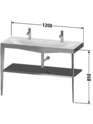 ������� � ������������ Duravit XViu 1200�480�850 ���������, ����� ����� ������/������� XV4718OB185