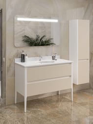 Пенал Caprigo Orlando 400х1600х325 подвесной правый, цвет белый/кофе 13850R-B231/052