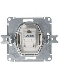 Розетка Systeme Electric ATLASDESIGN компьютерная RJ45 кат. 5E механизм песочный ATN001283