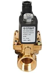 Клапан соленоидный STOUT 1", 220В, непрямого действия, нормально открытый SSV-0040-220025