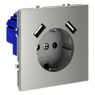 Розетка с USB, А+А Voltum S70 VLS040405, серебро