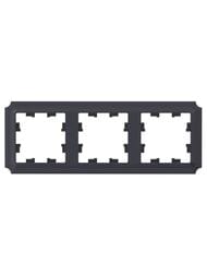 Рамка Systeme Electric ATLASDESIGN ANTIQUE 3 поста, универсальная, карбон ATN101003