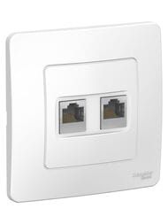 Розетка Systeme Electric BLANCA скрытой установки двойная компьютерная RJ45, белый BLNIS045451