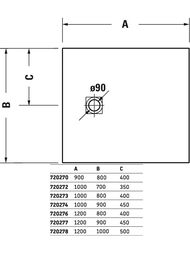 ������� ������ Duravit Sustano 900�800��, �����-����� ������� 720270650000000