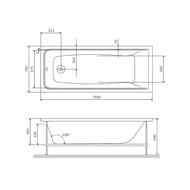 ������ ��� ����� AM.PM Gem (1500�700) � ��������� � ��������� ������� W90A-150-070W-R