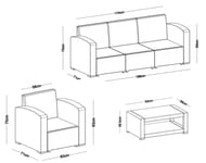 �������� ������ RATTAN PREMIUM 4 (141�71�75), 2 ������ +2� ������� ����� + 1 ������, �����
