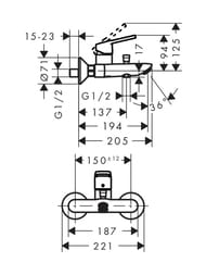 ��������� Hansgrohe Logis Loop 71244 ��� �����/���� �������������, �������� � ����� �����, ����