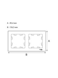 Рамка Systeme Electric ATLASDESIGN NATURE 2 поста, СТЕКЛО БЕЛЫЙ ATN320102