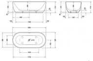 ����� Duravit Luv 1800x850�610 �������� �������, ��������� ������ � �����, 2 ������� 700434000000000