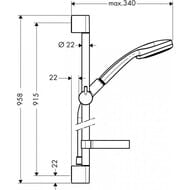 ������� ����� Hansgrohe Croma 100 Multi/Unica'C (������ ���, �����, ��������, ������ 90��) 27774000