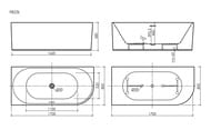 ����� Sancos ����� � (Edge L) 1700x800x580, �������, �����, ������, ����-���., �/�, ����� FB23L
