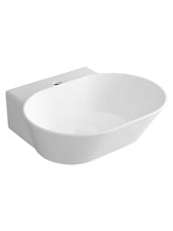 Раковина накладная Simas WAVE (480х430х165) с отверстием под смеситель, белая WA06 bi*1
