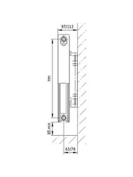 Радиатор стальной AXIS 21 500x500 Ventil, нижнее подкл. 1/2 AXIS215005V