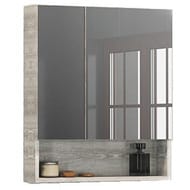 Зеркало-шкаф COMFORTY Никосия-60 (800х750х170) подвесной, без подсветки, дуб белый 00004138878