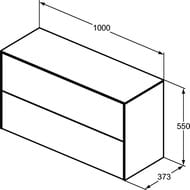 ����� ��� �������� Ideal Standard CONCA (1000x373x550) 2 �����, ��������, �� ����������� T4329Y2