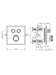 Ideal Standard CERATHERM NAVIGO Смеситель для душа A7302AA встраив , термостат, внешн.часть, хром