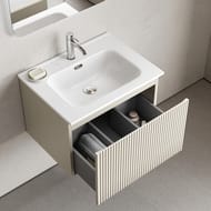 Тумба подвесная SANCOS Snob R 1.0 590х445х406, 1 ящик, доводчик, Beige Soft , SNR1.060CE