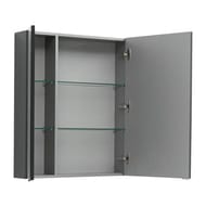 Зеркало-шкаф Aquanet Алвита 90 (896х850х172) 3 дверцы, без подсветки, серый антрацит 240110