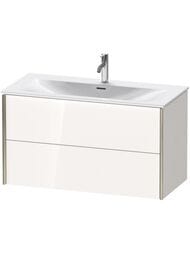 Тумба подвесная Duravit XViu 1010х557х480 2 ящика, белый глянец/шампань XV41350B122 — миниатюра 1