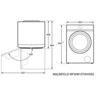 ���������� ������ MAUNFELD MFWM127WH052 600�468�850, ����� ��-00019776