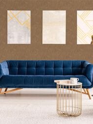 Обои виниловые на флизелине Grandeco Muse MU 3005 (0,53х10,05) геометрия, коричневые (рул.)