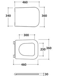 Сиденье для унитаза Globo Stone ST022BI/cr 460х360х30 с микролифтом, белый глянец, петли хром