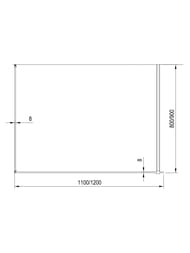 ������� ������ RAVAK WALK-IN CORNER (1200�900�2000) ������, ������+Transparent
