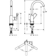 ��������� ��� �������� Hansgrohe Rebris E 72576670 �������������, ������ ������, ������� ������