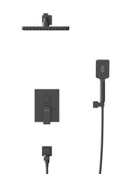 Душевая система CEZARES SLIDER-VDSET-NOP с изливом,верхний и ручной душ,черный матовый