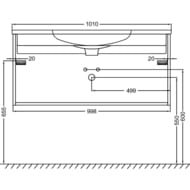 ����� ��� �������� Jacob Delafon Madeleine 100��, 2 �����, ���������, ����� ������ EB1318-J5
