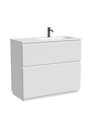 Тумба под раковину Sancos Folk Floor FL100FRW 995х445х850 напольная, правая, 2 ящика, цвет: Bianco