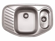 Мойка врезная Ukinox Comfort 770х500 полир.нерж.сталь 0,8мм, 1,5 чаши, COP770.500 15GT8K 2C