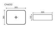 �������� ��������� Ceramicanova ELEMENT 505�380�150 ��� ���. ��� ���������, ����� ���. CN6052MW