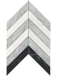 Мозаика Atlas Concorde Marvel Chevron Mix Wall (250х305) белая+серая, 9SCM (кв.м.)