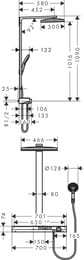 ������� ������� Hansgrohe Rainmaker Select E Showerpipe 460 � �����������, ����/����� 27106400