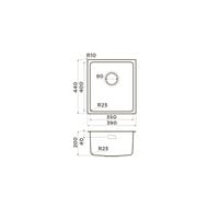 Мойка Omoikiri TADZAVA 39-GM (390х440х200) подстольный монтаж, вороненая сталь 4993079