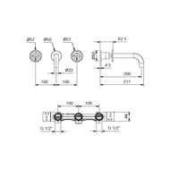 ��������� ��� �������� Fantini Fontane Bianche 47P5P013B ������������, ������������� Matt Gun Metal